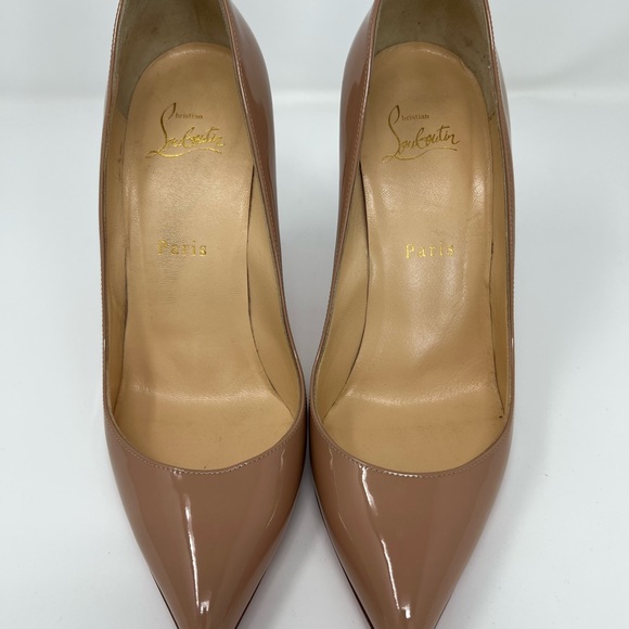 Nude patent leather Christian Louboutin pumps- Size 38.5. Only worn once! - Picture 6 of 8